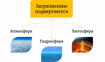 Схема источники загрязнения среды в жилище