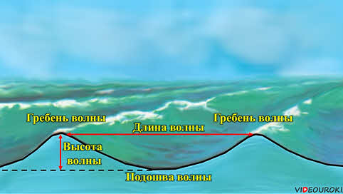 География 6 класс что такое длина и высота волны поясните свой ответ схемой