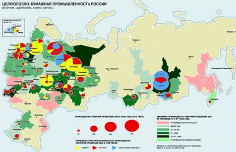 Центры целлюлозно бумажной промышленности