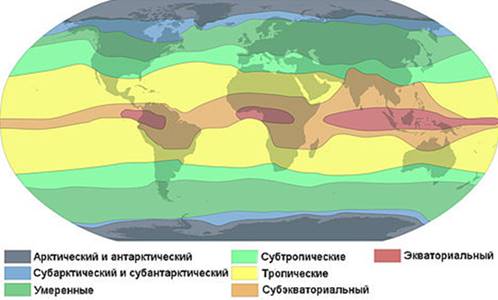 Карта температуры воздуха на планете