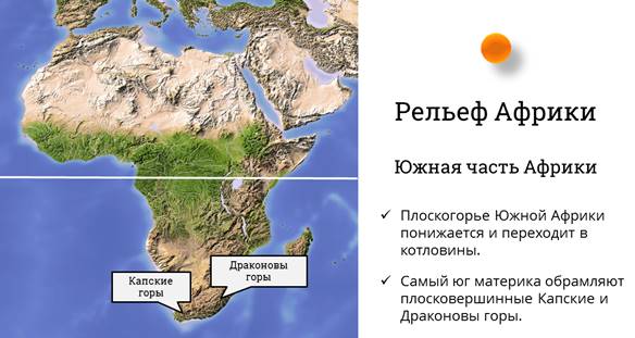 Капские горы карта