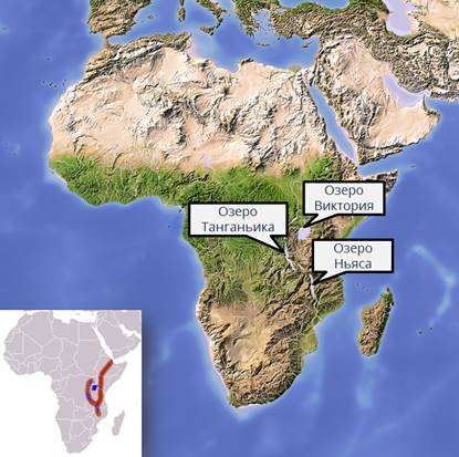 Какое африканское озеро изображено на рисунке