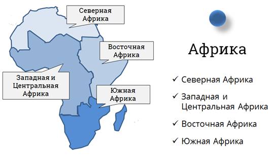 Западная и центральная африка на карте