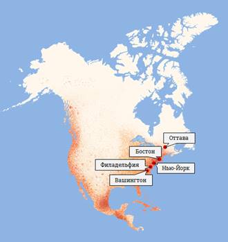 Какая территория современной северной америки наименее заселена. Карта плотности населения Северной Америки. Наименее заселенные территории Северной Америки на карте. Наименее заселённые территории Северной Америки. Плотность Северной Америки.