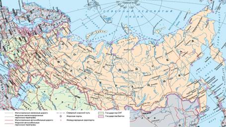 Карта россии автомобильный транспорт