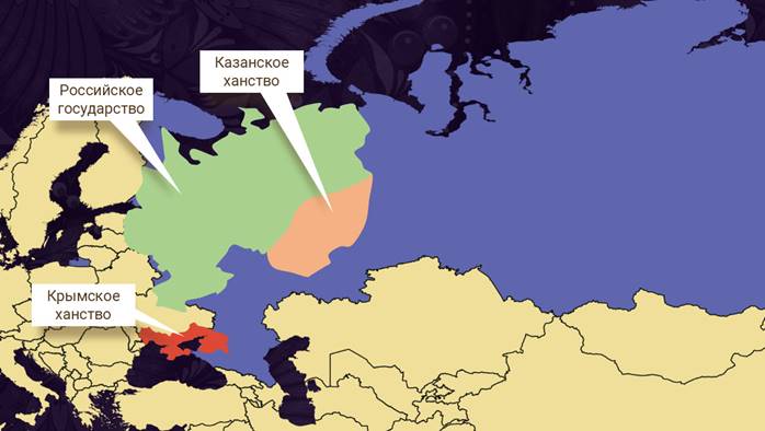 Казанское ханство карта