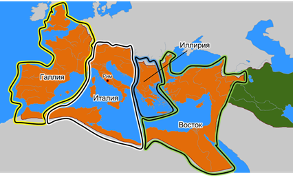 Карта рима при константине