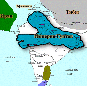 Империя гуптов карта