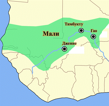 Карта империи мали