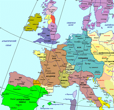 Политическая карта европы 9 века