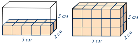 Из кубиков собрали параллелепипед