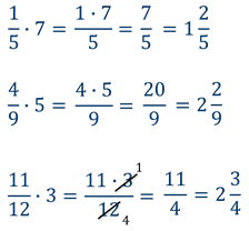 Что значит перемножить дроби