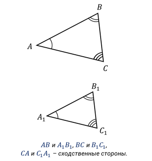 Сходственные стороны треугольника