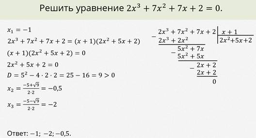 Проект уравнения высших степеней