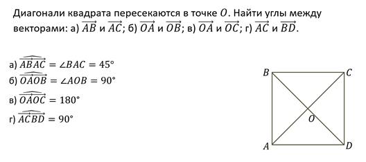 Найти угол между векторами ав ас