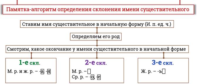 Определение склонения. Алгоритм склонения имен существительных. Склонение имен существительных, алгоритм определения склонения. Алгоритм определения склонения. Алгоритм определения склонения существительных.