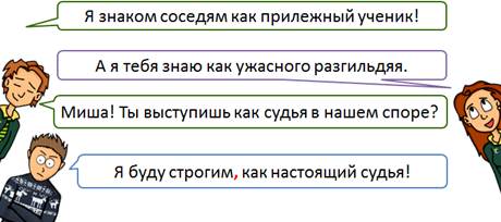 Как обозначается сравнительный оборот в схеме